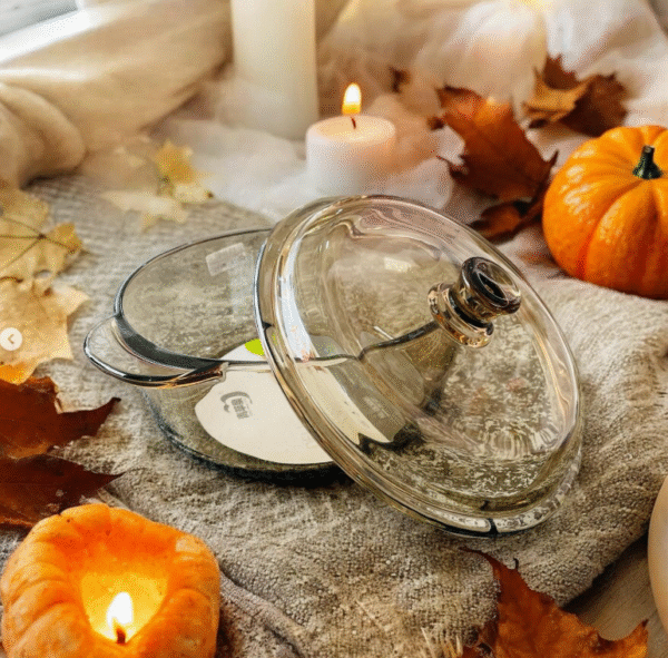 Premium Glass Casserole with Lid for Serving & Cooking