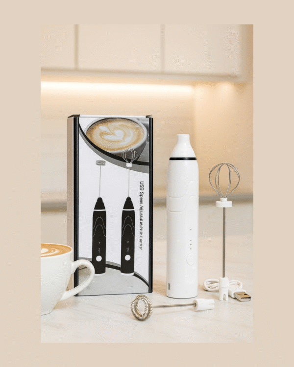 USB Rechargeable Electric Milk Frother & Whisk